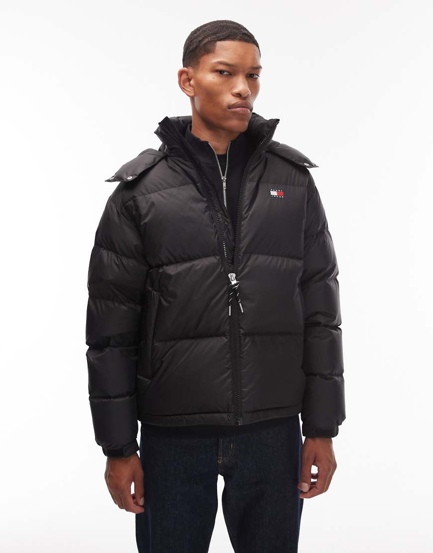 Tommy Jeans - Alaska - Daunen-Steppjacke in Schwarz von Tommy Jeans
