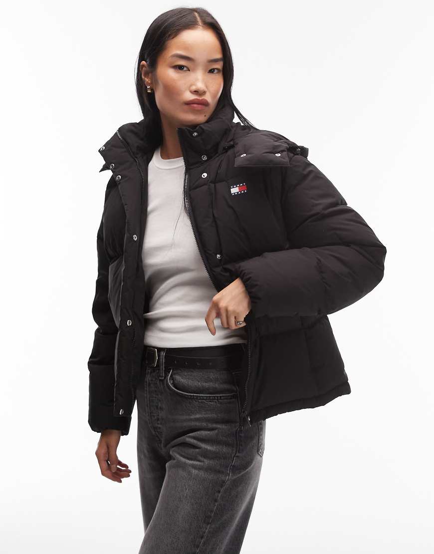 Tommy Jeans - Alaska Grid - Steppjacke in Schwarz von Tommy Jeans