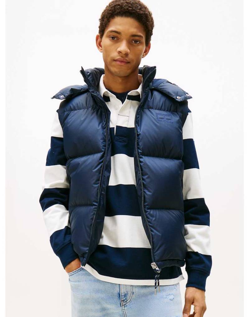 Tommy Jeans - Alaska - Steppweste aus Ripstop in Dunkelblau von Tommy Jeans