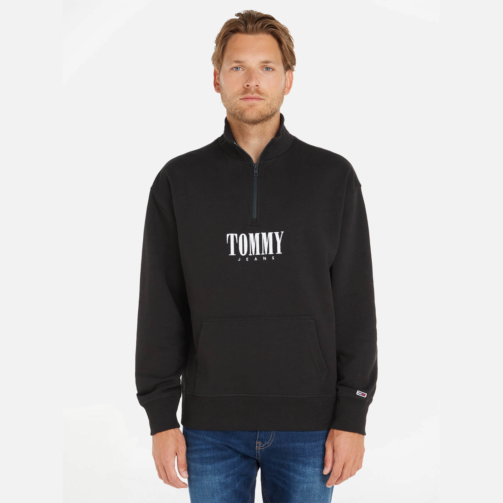 Tommy Jeans Authentic Half Zip Cotton Sweatshirt - S von Tommy Jeans