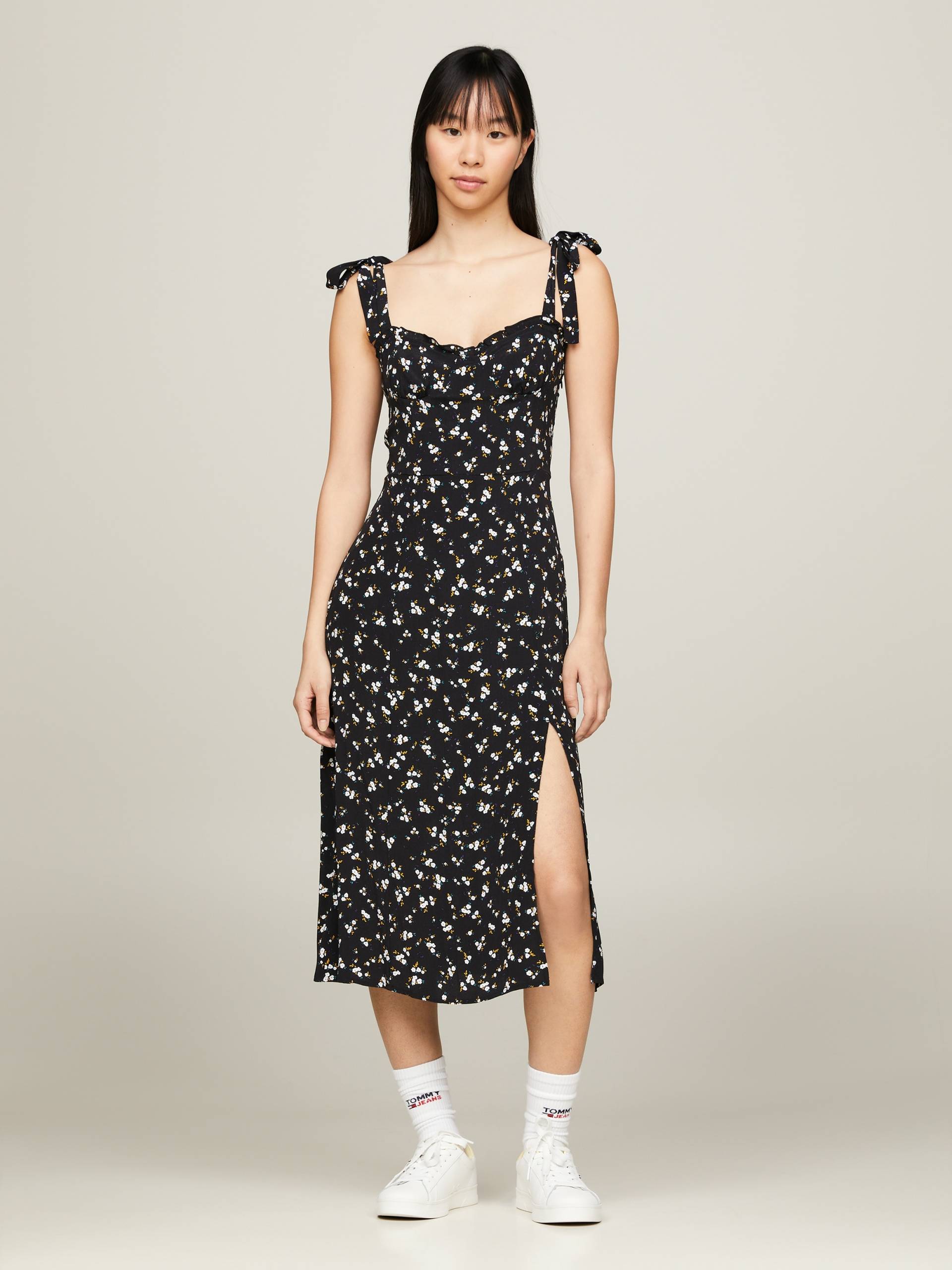 Tommy Jeans Blusenkleid "TJW MIDI FLORAL RUFFLE DRESS" von Tommy Jeans