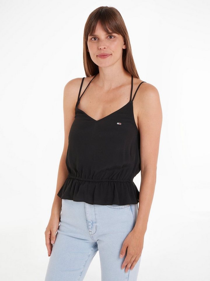 Tommy Jeans Blusentop TJW ESSENTIAL STRAPPY TOP mit Tommy Jeans Logo von Tommy Jeans