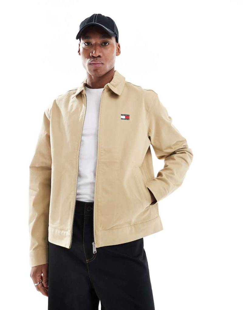 Tommy Jeans - Bomberjacke in Beige mit Logo-Neutral von Tommy Jeans