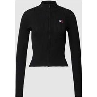 Tommy Jeans Cardigan mit Label-Patch in Black, Größe L von Tommy Jeans