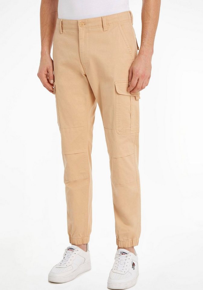 Tommy Jeans Cargohose TJM ETHAN WASHED TWILL CARGO mit Bindebändern von Tommy Jeans