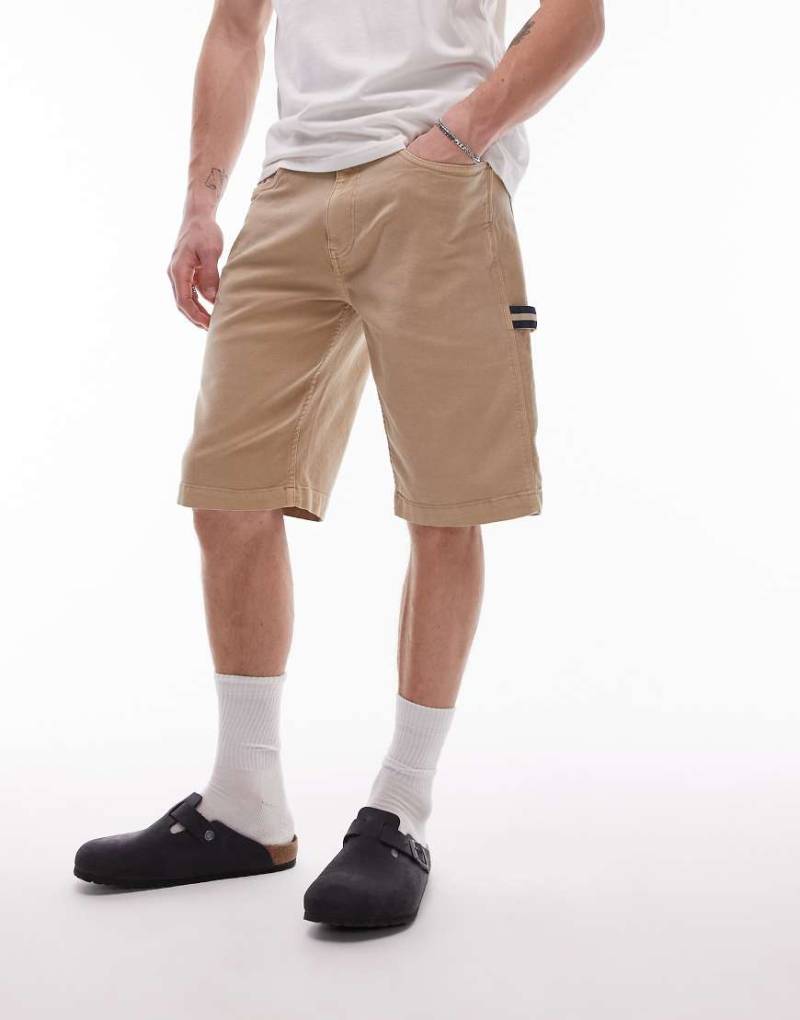 Tommy Jeans - Carpenter-Shorts in Beige aus Canvas-Neutral von Tommy Jeans