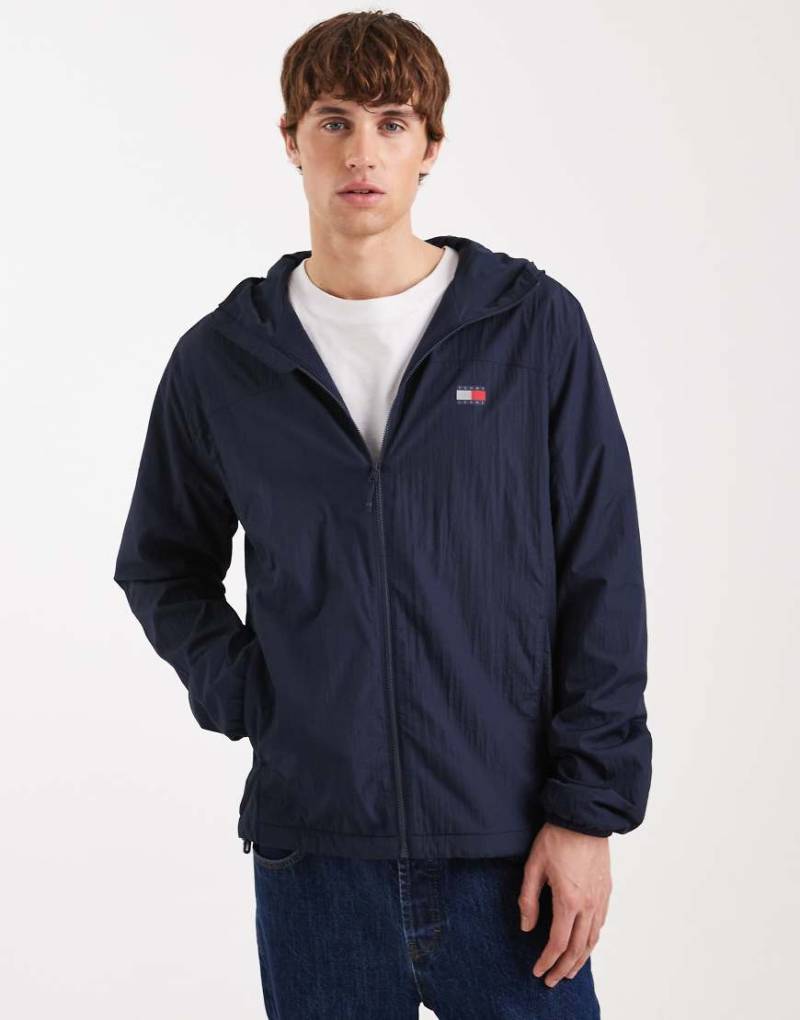 Tommy Jeans - Chicago - Kapuzenjacke aus Fleece in Marineblau mit Reißverschluss von Tommy Jeans