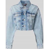 Tommy Jeans Cropped Jeansjacke aus reiner Baumwolle in Hellblau, Größe M Tommy Jeans Cropped Jeansjacke aus reiner Baumwolle in Hellblau, Größe M von Tommy Jeans
