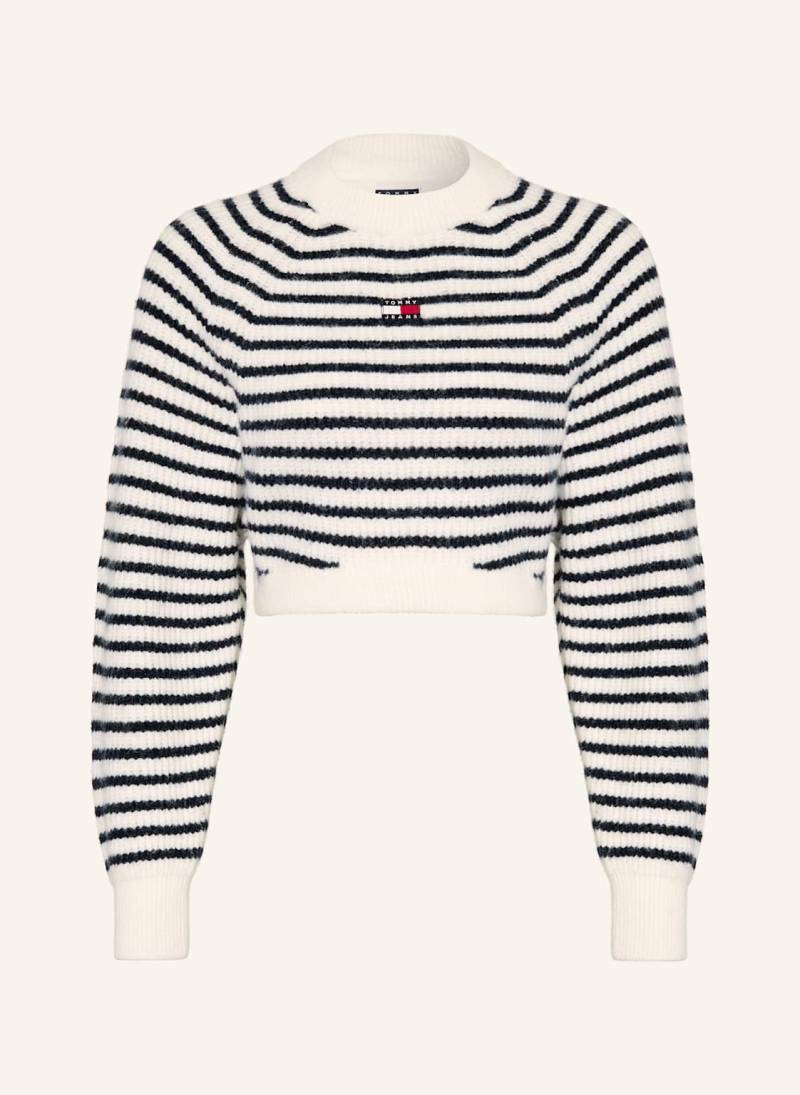 Tommy Jeans Cropped-Pullover weiss von Tommy Jeans