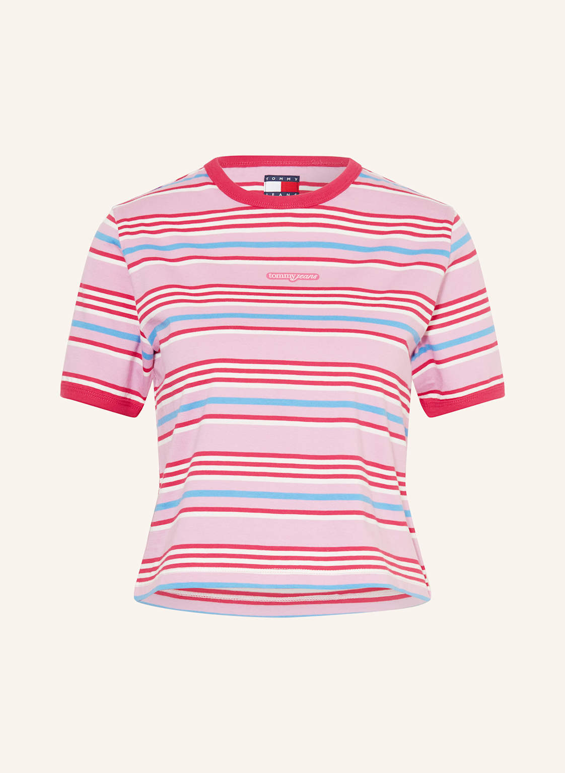 Tommy Jeans Cropped-Shirt pink von Tommy Jeans