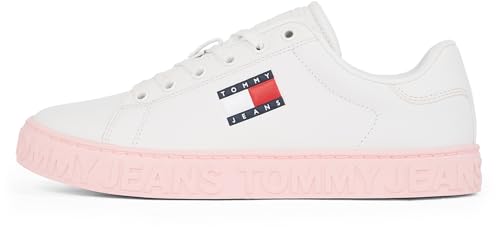 Tommy Jeans Damen Flatform Sneaker Logo Low Top, Weiß (Ecru), 41 von Tommy Jeans