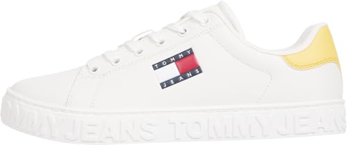 Tommy Jeans Damen Flatform Sneaker Logo Low Top, Mehrfarbig (Yellow Dahlia), 41 von Tommy Jeans