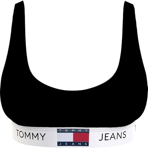 Tommy Jeans Damen Bralette Unlined Stretch, Schwarz (Black), L von Tommy Hilfiger