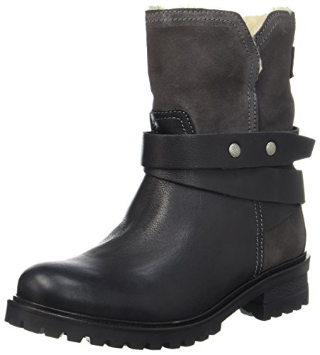 Tommy Jeans Damen C1385OREY 4CW Cowboystiefel, Schwarz (Steel Grey-Black), 36 EU von Tommy Jeans