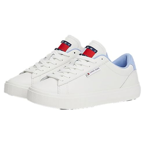 Tommy Jeans Damen Cupsole Sneaker Schuhe, Blau (Moderate Blue), 37 von Tommy Jeans