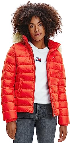 Tommy Jeans Damen Daunenjacke Basic Winter, Rot (Deep Crimson), S von Tommy Jeans