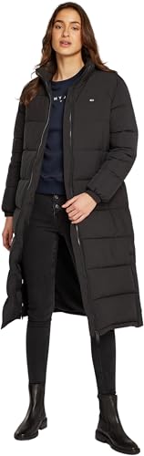Tommy Jeans Damen Daunenmantel Maxi Essential Puffer Knielang, Schwarz (Black), L von Tommy Jeans