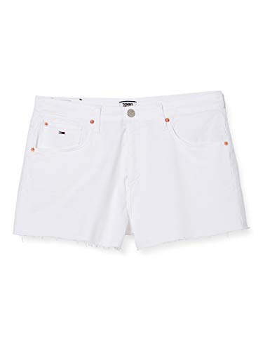 Tommy Jeans Damen Denim Hotpants Mrwh Short, Weiß (Mars White Com 1cd), W26 von Tommy Jeans