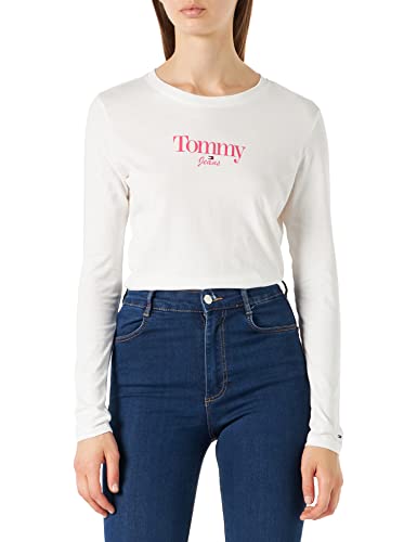 Tommy Jeans Damen Dw0dw13697 T-Shirts, Ecru, Small von Tommy Jeans