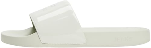 Tommy Jeans Damen Flag Pool Patent En0En02901 Slides, Green (Misty Sage), 42 EU von Tommy Jeans