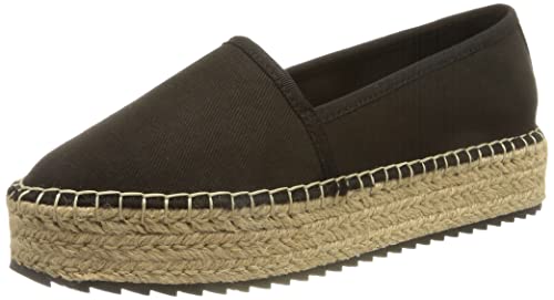 Tommy Jeans Damen Flatform Espadrille Hausschuh, Schwarz, 41 EU von Tommy Jeans