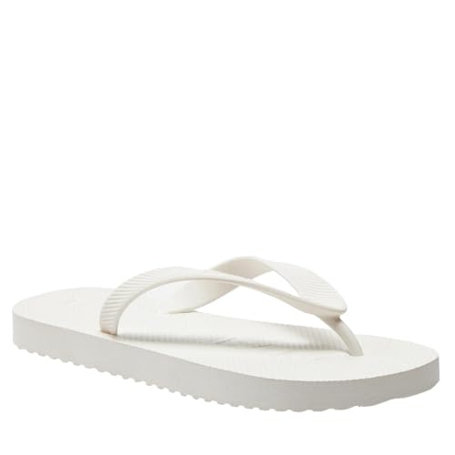 Tommy Jeans Damen Flip Flops Logo Zehentrenner, Weiß (Ecru), 37 von Tommy Jeans