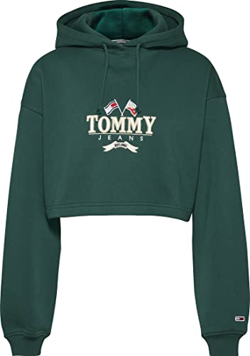 Tommy Jeans Damen Hoodie Super Cropped Salbei (49) XL von Tommy Jeans