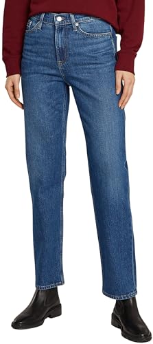 Tommy Jeans Damen Izzie Hgh Slm Str Ch0152 Dw0dw19600 Sweatshirt Mit Reißverschluss, Denim, 29W / 34L EU von Tommy Jeans