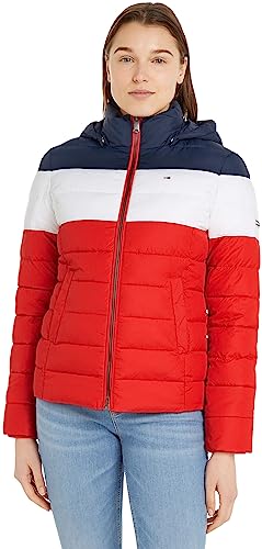 Tommy Jeans Damen Jacke Colorblock Winterjacke, Mehrfarbig (Twilight Navy / Multi), M von Tommy Jeans