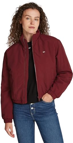 Tommy Jeans Damen Jacke Essential Padded Jacket Übergangsjacke, Rot (Deep Rouge), XS von Tommy Jeans