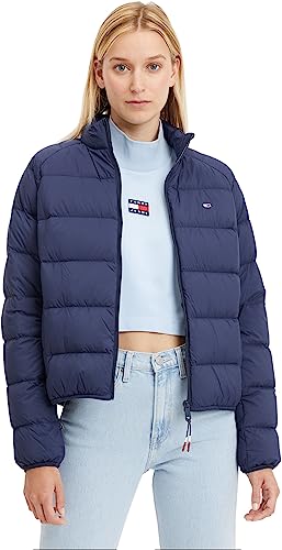 Tommy Jeans Damen Jacke Light Übergangsjacke, Blau (Twilight Navy), L von Tommy Jeans