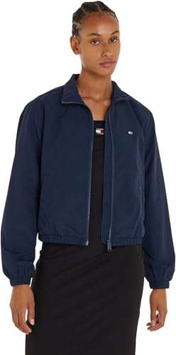 Tommy Jeans Damen Jacke Windbreaker Übergangsjacke, Blau (Dark Night Navy), L von Tommy Jeans