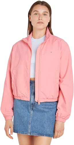 Tommy Jeans Damen Jacke Windbreaker Übergangsjacke, Rosa (Tickled Pink), XS von Tommy Jeans