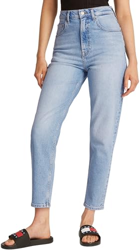Tommy Jeans Damen Jeans Hose Mom Jean High Waist, Blau (Denim Light), 34W/31L von Tommy Jeans