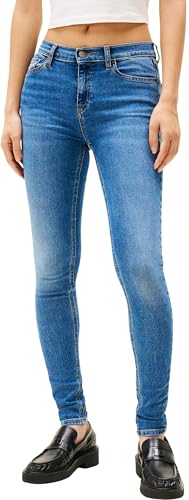 Tommy Jeans Damen Jeans Hose Nora Skinny Mid Rise, Blau (Denim Medium), 32W/27L von Tommy Jeans