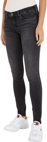 Tommy Jeans Damen Jeans Hose Sophie Skinny Fit, Blau (Denim Black), 25W/34L von Tommy Jeans