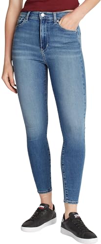 Tommy Jeans Damen Jeans Hose Sylvia Skinny Fit High Waist, Blau (Denim Medium), 26W/32L von Tommy Jeans