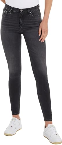 Tommy Jeans Damen Jeans Nora Md Skn Ah1288 Skinny Fit, Schwarz (Denim Black), 33W / 30L von Tommy Jeans