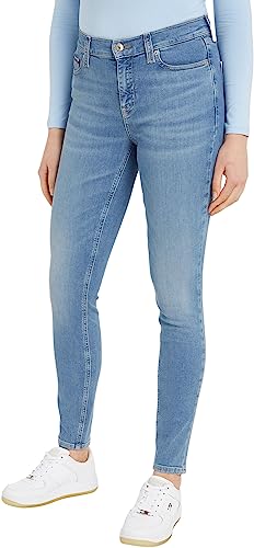 Tommy Jeans Damen Jeans Nora Skinny Fit, Blau (Denim Light), 29W / 30L von Tommy Jeans