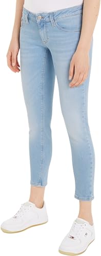Tommy Jeans Damen Jeans Scarlett AH1216 Skinny Fit, Blau (Denim Light), 26W / 32L von Tommy Jeans