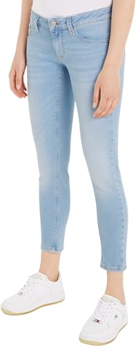 Tommy Jeans Damen Jeans Scarlett AH1216 Skinny Fit, Blau (Denim Light), 30W / 32L von Tommy Jeans