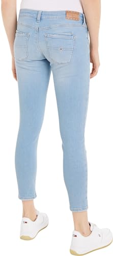 Tommy Jeans Damen Jeans Scarlett AH1216 Skinny Fit, Blau (Denim Light), 32W / 32L von Tommy Jeans