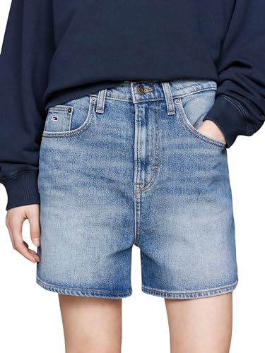 Tommy Jeans Damen Jeans Shorts Mom Fit mit Stretch, Blau (Denim Medium), 30W von Tommy Jeans