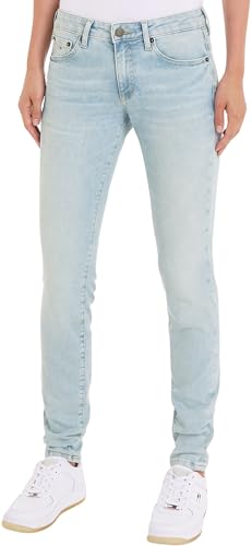 Tommy Jeans Damen Jeans Skinny Fit, Blau (Denim Light), 26W/28L von Tommy Jeans