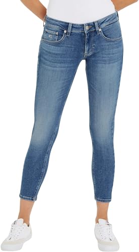 Tommy Jeans Damen Jeans Skinny Fit, Blau (Denim Medium), 28W/34L von Tommy Jeans