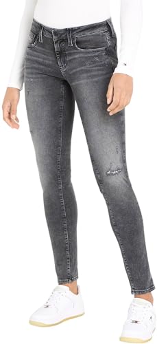 Tommy Jeans Damen Jeans Sophie Skinny Fit, Blau (Denim Black), 25W / 28L von Tommy Jeans