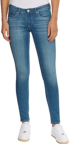 Tommy Jeans Damen Jeans Sophie Skinny Skinny Fit, Blau (Denim Light), 33W / 30L von Tommy Jeans