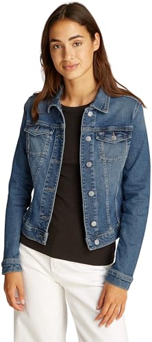 Tommy Jeans Damen Jeansjacke Vivianne Knopfleiste, Blau (Denim Medium), XL von Tommy Jeans