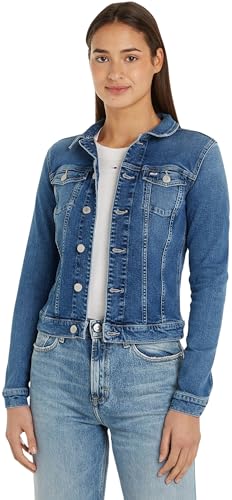 Tommy Jeans Damen Jeansjacke Vivianne Skn Jacket Ah0136 Stretch, Blau (Denim Medium), XXS von Tommy Jeans