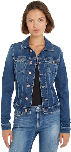 Tommy Jeans Damen Jeansjacke mit Stretch, Blau (Denim Medium), L von Tommy Jeans